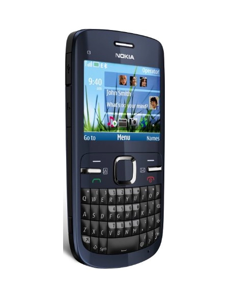 Nokia C3-00 Black Blue (Czarny Niebieski)