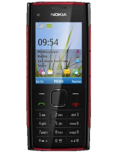 Nokia X2-00 Red on Black (Czerwony na Czarnym)