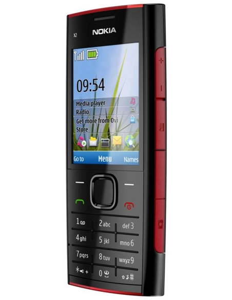 Nokia X2-00 Red on Black (Czerwony na Czarnym)